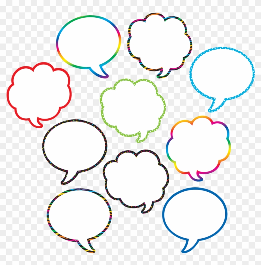Tcr5047 Speech/thought Bubbles Accents Image - Light Clipart