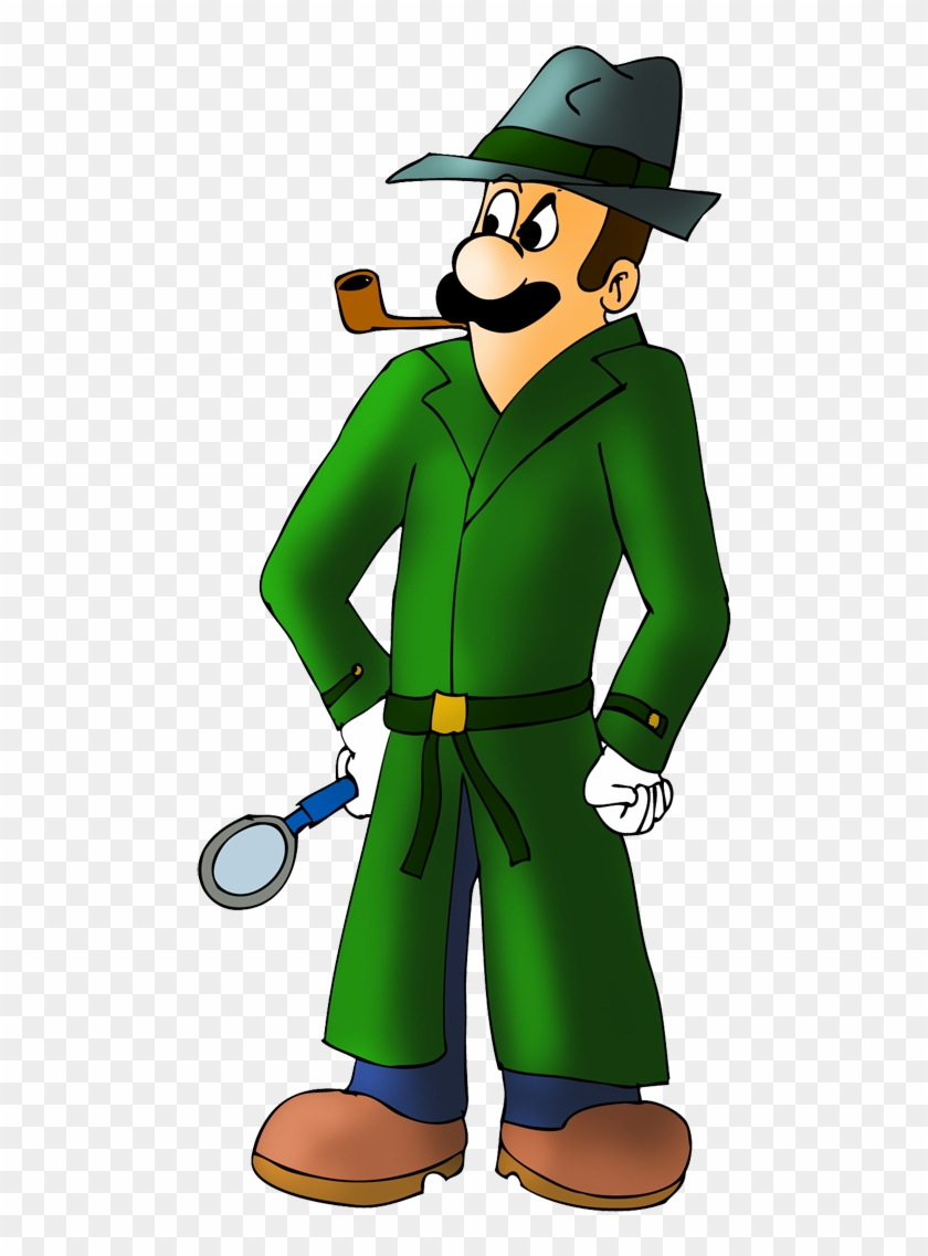 Luigi The Private Detective By Zefrenchm Clipart #602688