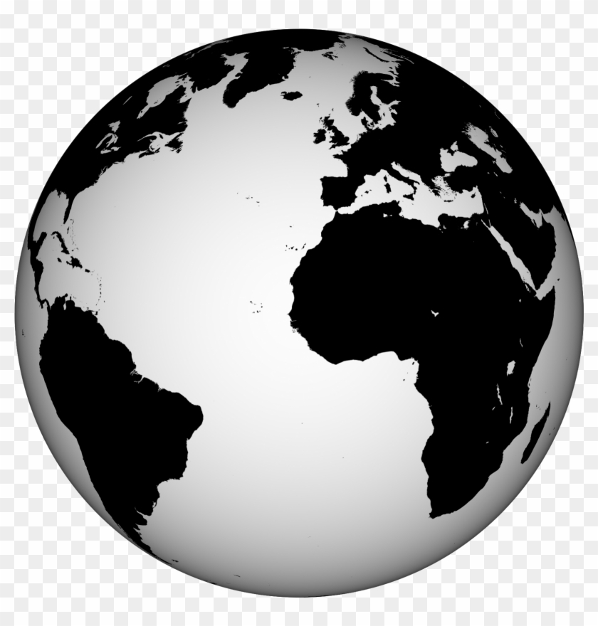 Black And White Earth Transparent Background Clipart