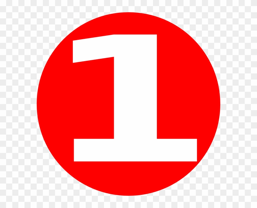 Number 1 Red Circle Clipart