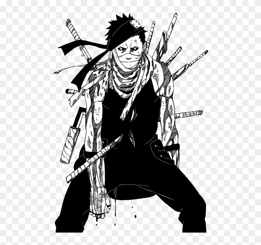 Death Blood Black And White Creepy Edit Manga Mangacap - Naruto Manga Zabuza Clipart