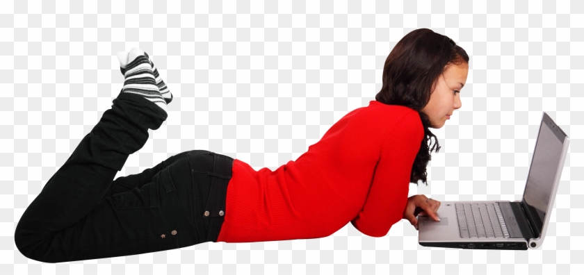 Download Student Browsing Laptop Png Image - Student With Laptop Png Clipart