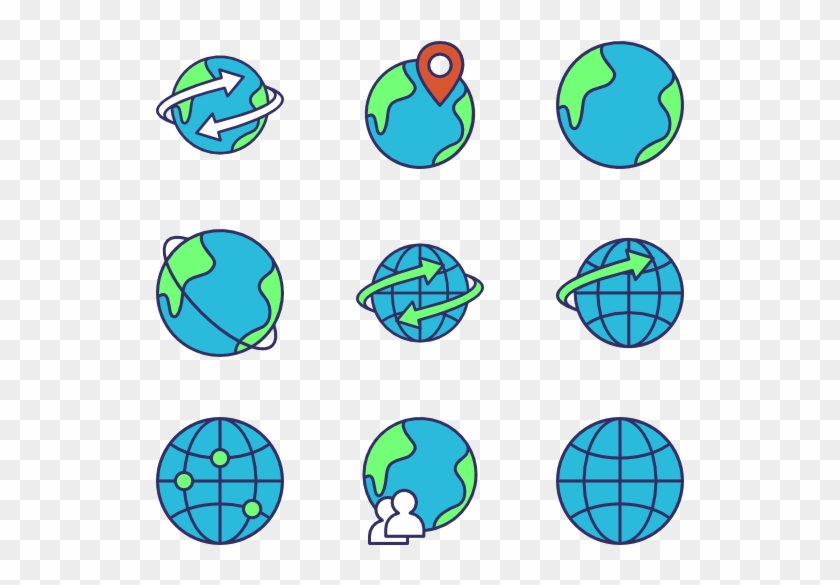 Globe - Minimalist Transparent Earth Png Clipart #604361