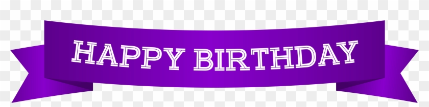 Happy Birthday Banner Purple Png Clip Art Image - Happy Birthday Purple Clip Art Transparent Png