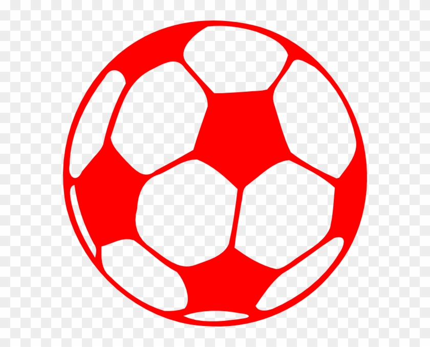Red Soccer Ball Clip Art - Football In Black And White - Png Download