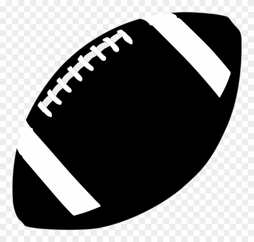 Black And White Football Png Transparent Image - Football Clipart Black