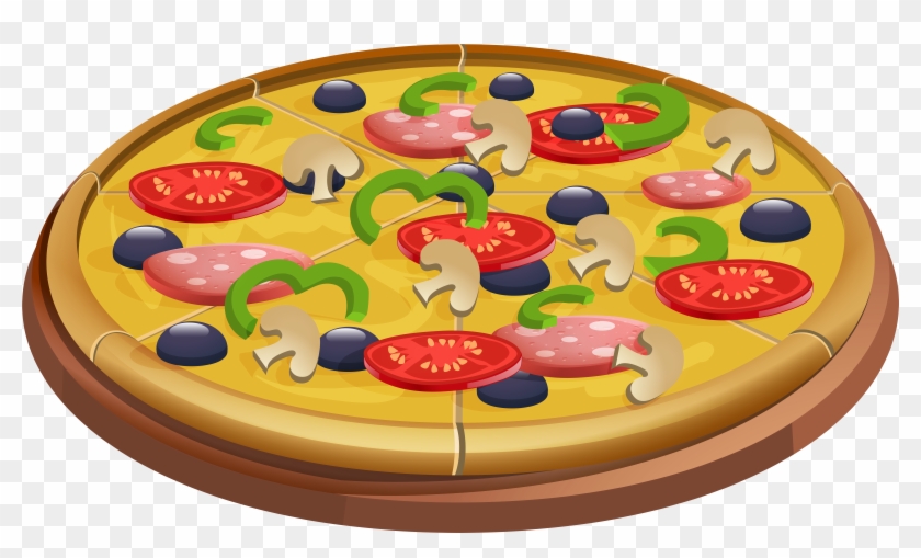 Pizza Plain Transparent Background Clipart #605156