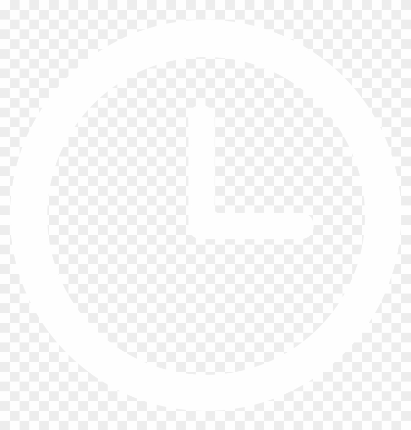 White Transparent Clock Logo Symbol - Johns Hopkins Logo White Clipart