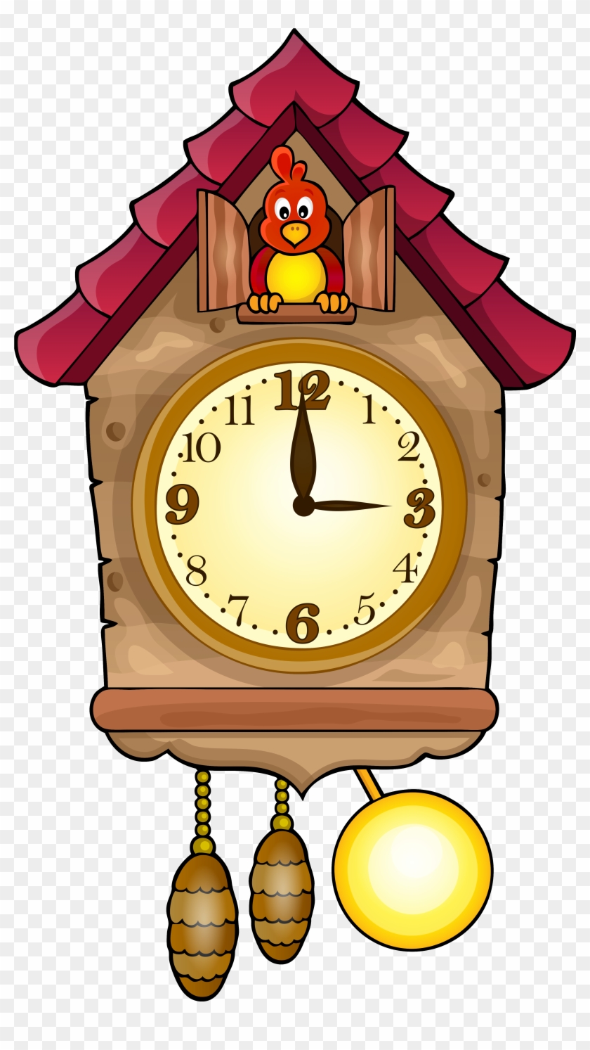 Cute Cuckoo Clock Png Clip Art - Clipart Wall Clock Png Transparent Png #606045