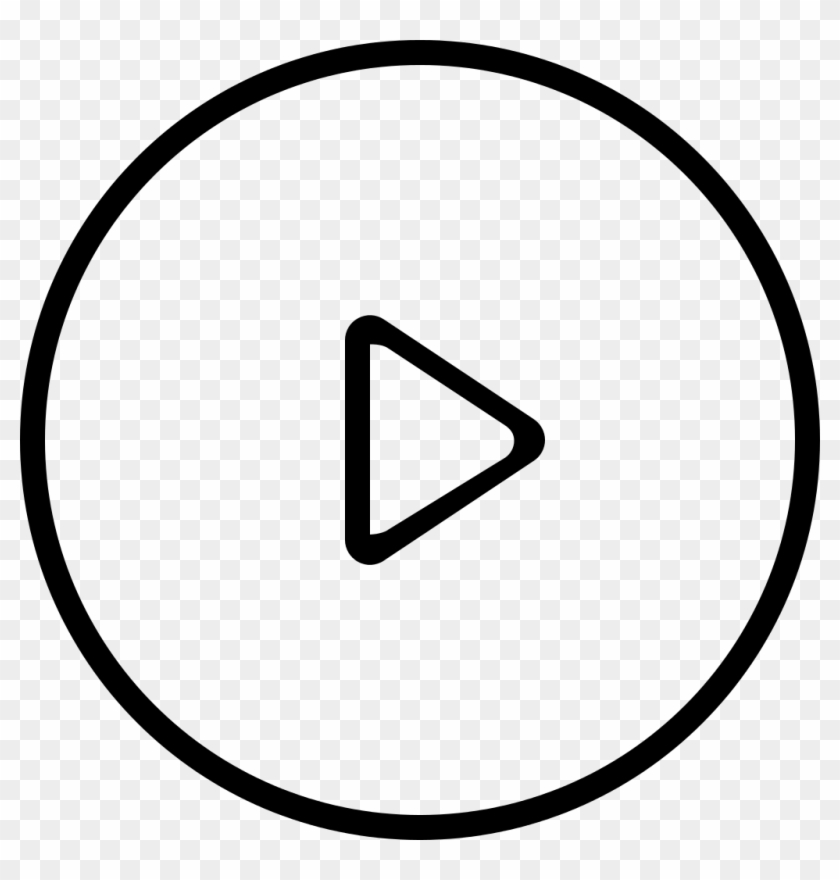 Play Rounded Button Outline - Dollar Sign Line Icon Clipart #606078