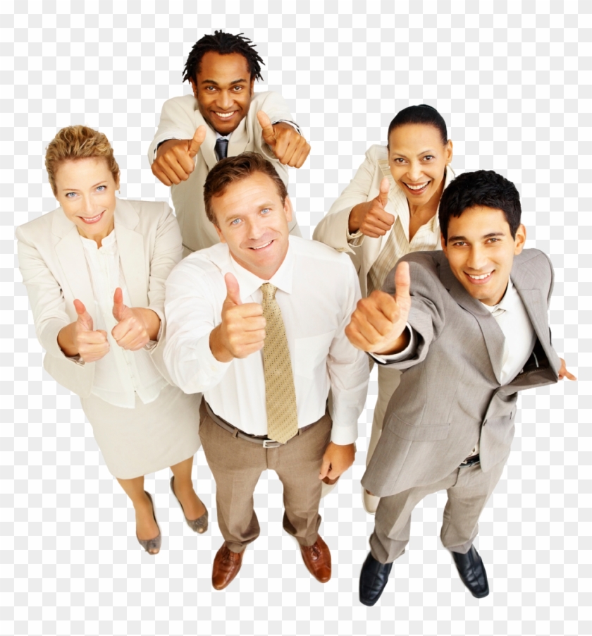 Business People Thumbs Up - Fun Team Clipart