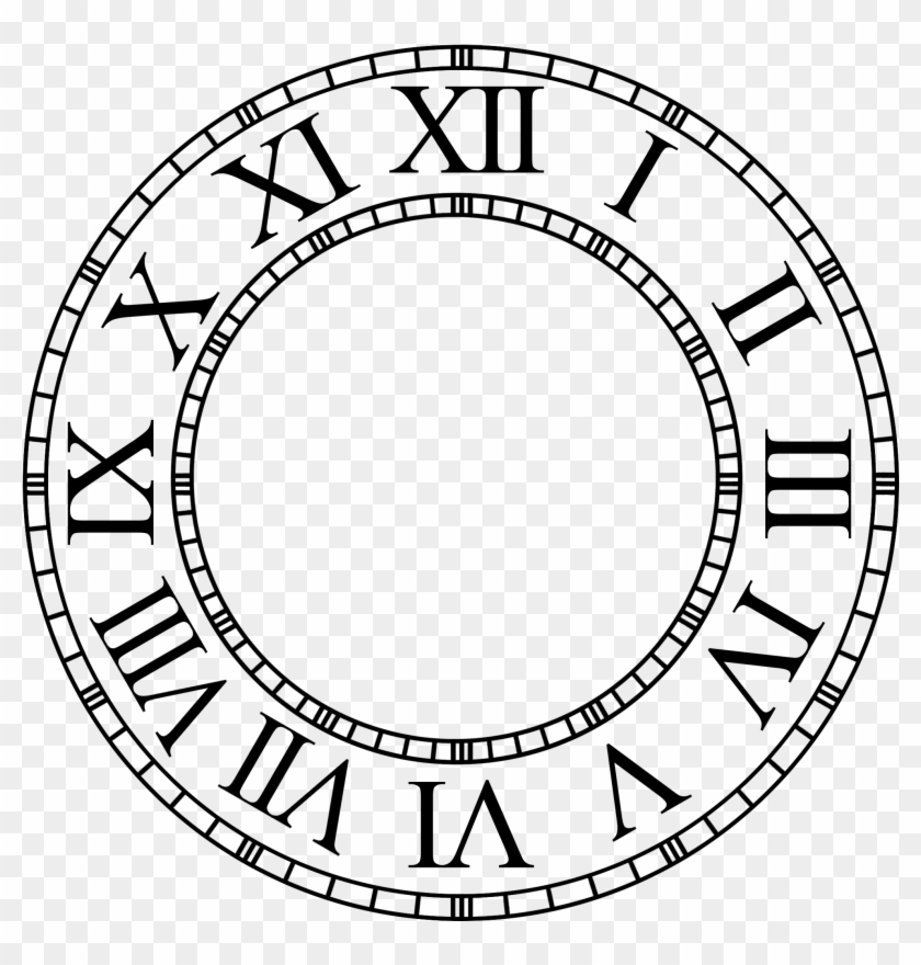Sublimados, Cumple, Nuevas, Relojes, Siluetas, Imprimibles, - Vector Clock Face With Roman Numerals Clipart #606250