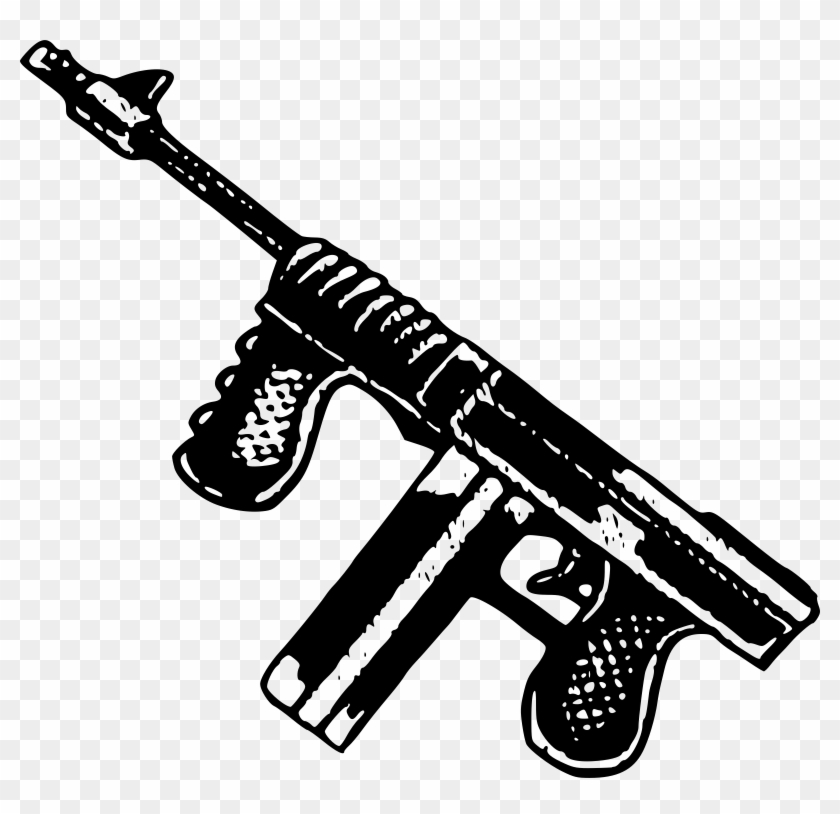 This Free Icons Png Design Of Simple Tommy Gun Clipart #606512