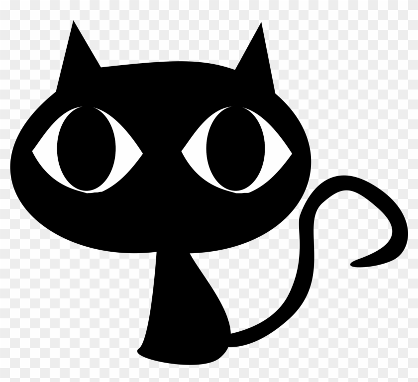 Black Cat Png Transparent - Cute Black Cat Vector Clipart #606735