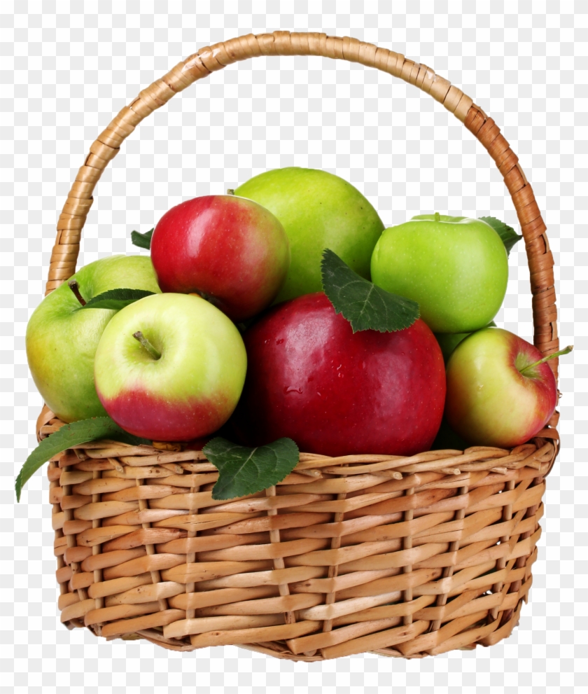 Basket Of Apple Png - Apple Basket Png Clipart #606848