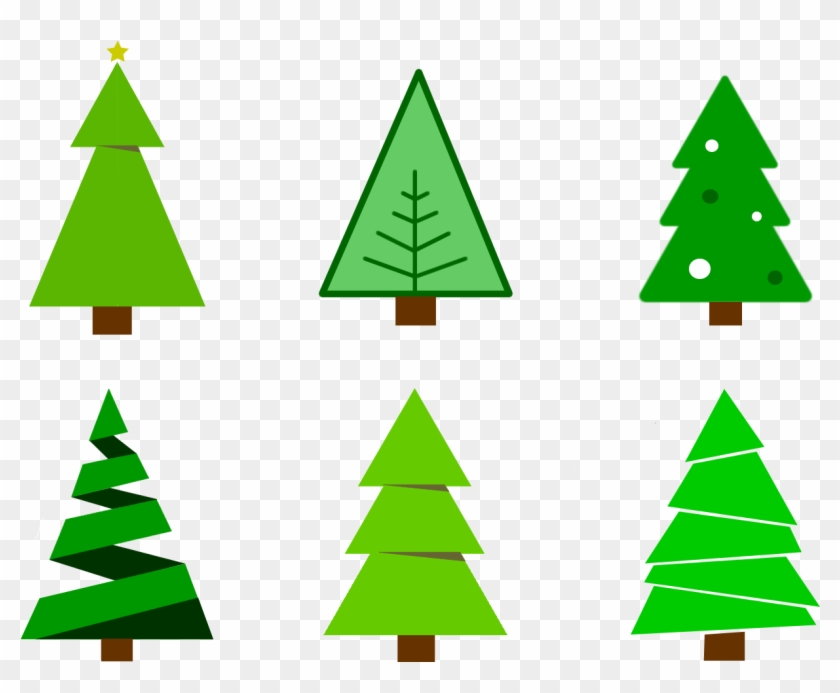Simple Christmas Ornament Vector Art With Free Modern - Christmas Tree Vector Png Clipart #606953