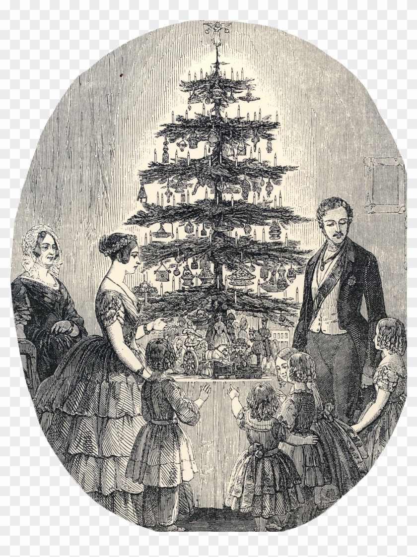 Victoria And Albert Christmas Tree - Queen Victoria And Prince Albert Christmas Tree Clipart #606959
