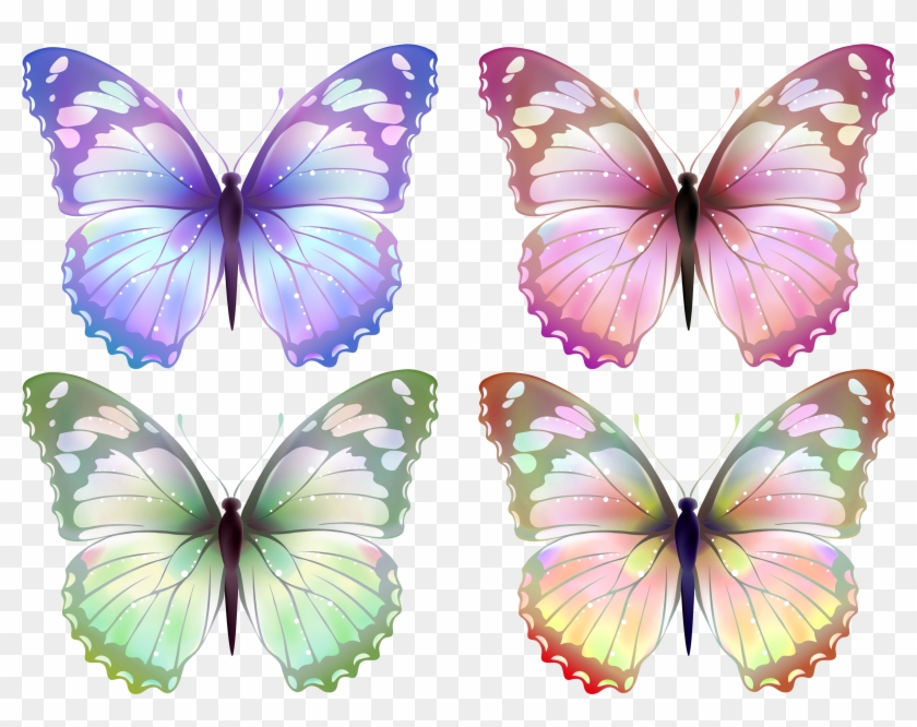 Transparent Butterfly Png Clipart - Multiple Butterfly Clipart Transparent