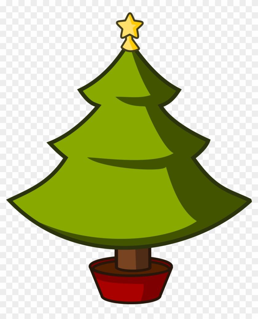 Big Image - Christmas Tree Cartoon Vector Clipart #607365