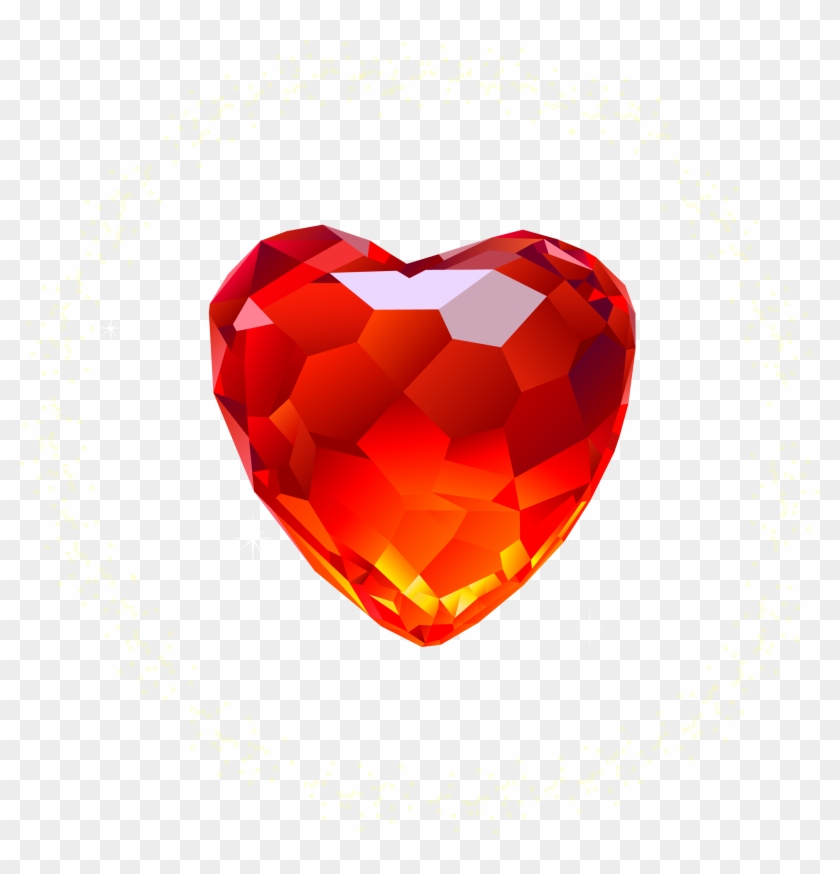 Heart Diamond Png Image - Red Diamond Png Clipart #607494