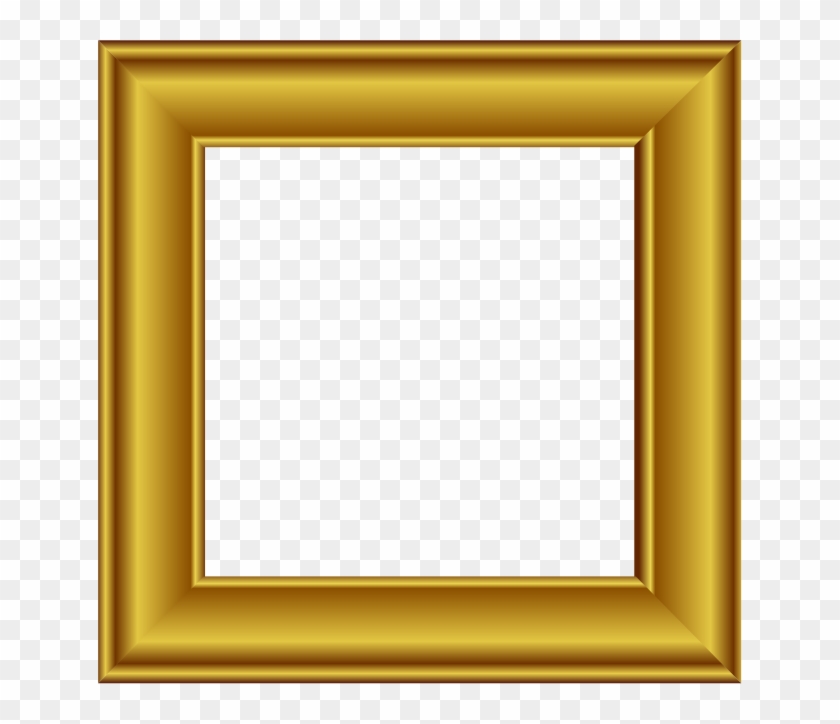 Gold Square Frame - Picture Frame Clipart