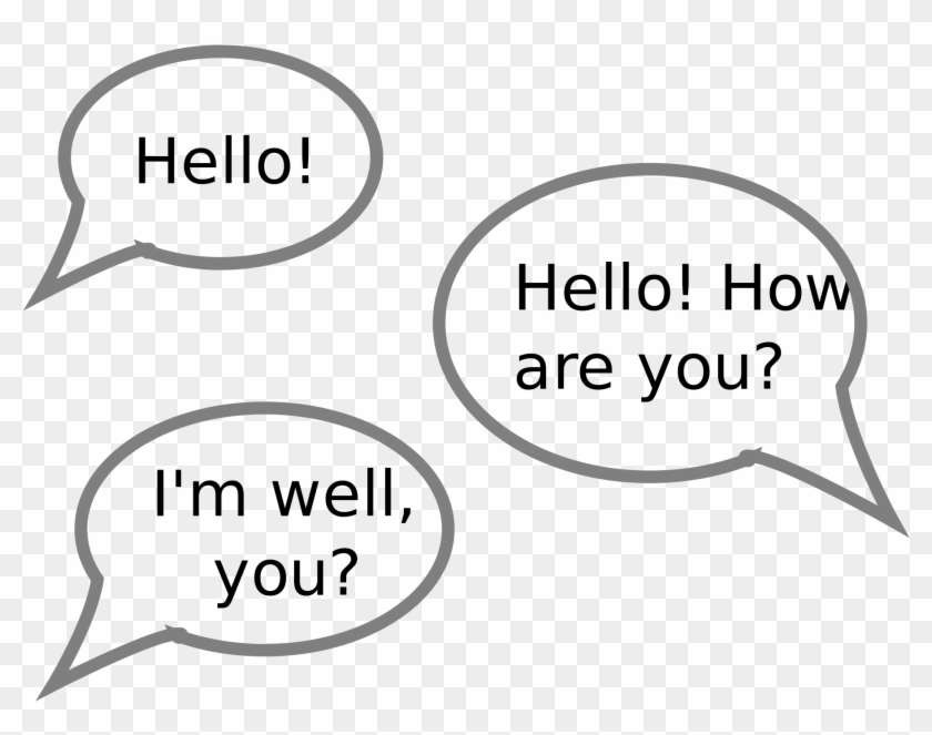 Open - Speech Bubble How Are You Clipart