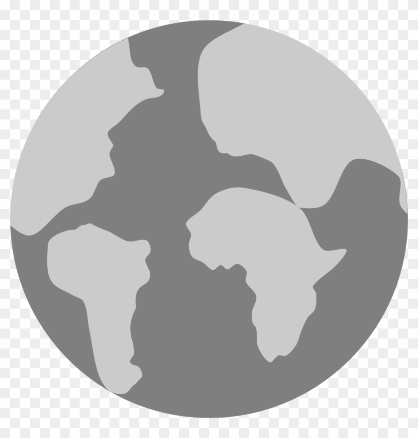 Clip Art Free Earth Svg Simple - Earth With Continents - Png Download