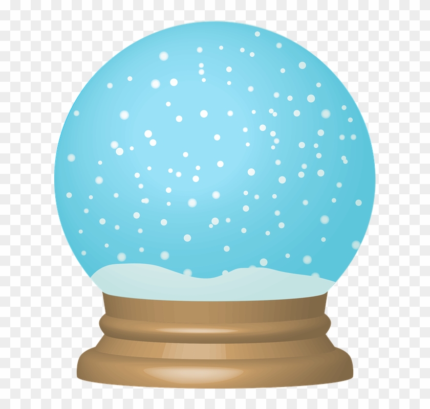 Snow Ball, Snow, White, December, Snow Crystals, Winter - Transparent Snow Globe Clipart - Png Download #608507