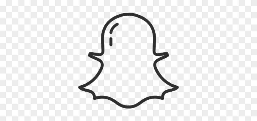 Drawn Ghostly Snapchat Logo - White Snapchat Logo Png Clipart #608548