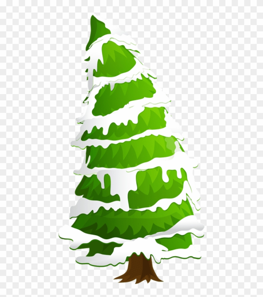 Free Png Pine Tree With Snow Png Images Transparent - Christmas Tree Clipart