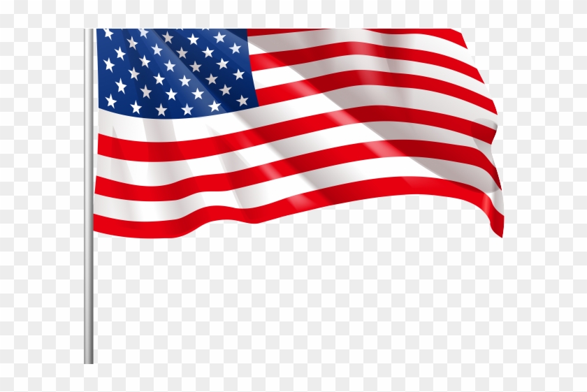Drawn American Flag Png - American Flag Clipart Transparent Background #608721