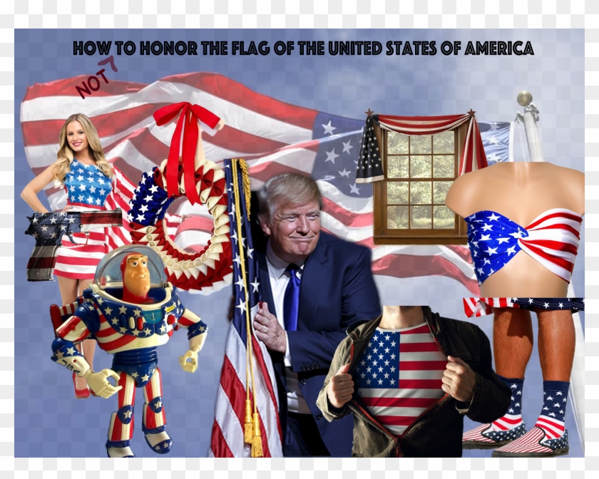 Inappropriate Use Of Flag - Inappropriate Use Of American Flag Clipart #609032