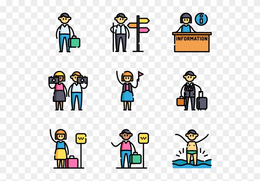 Travel People - Cartoon Clipart