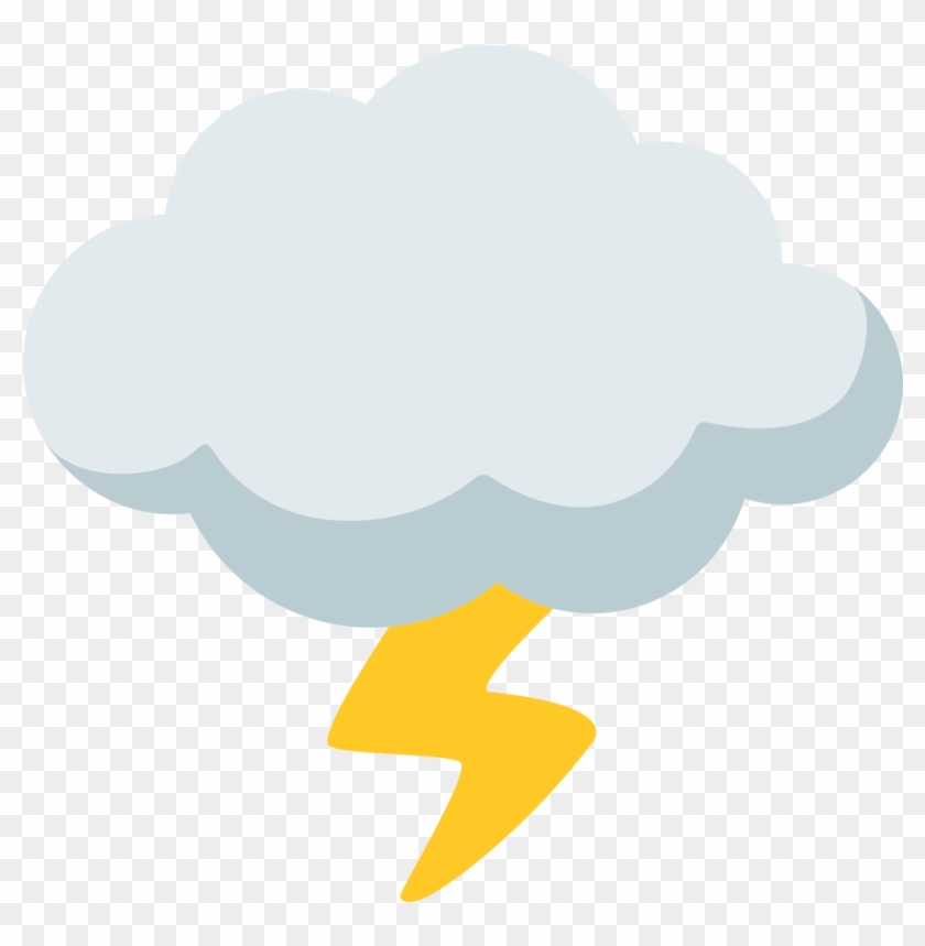 Emoji Cloud W Lightning , Png Download Clipart #609242