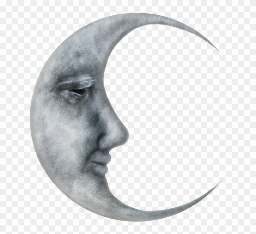 Moon Png File - Luna Con Rostro Clipart