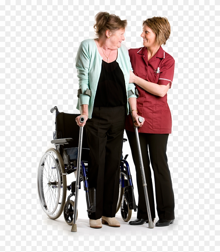 Healthcare Worker Helping Senior - People In Wheelchair Png Clipart #609543