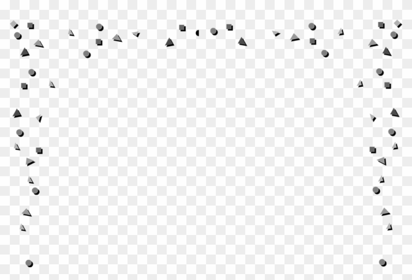Wallpaper Clipart Confetti - Black And White Confetti Border - Png Download