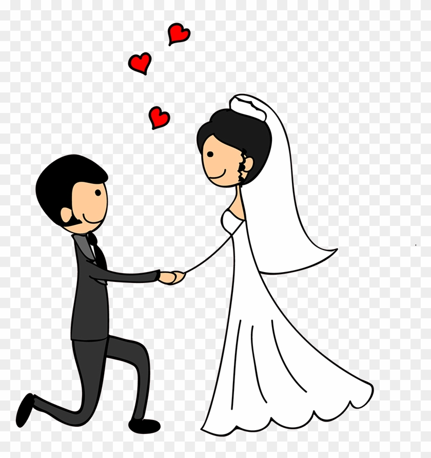 Wedding Couple Doodle , Png Download - Doodle Wedding Couple Logo Clipart #6000325