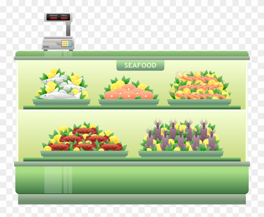Clipart Supermarket Seafood Counter Png - Supermarket Counter Png Transparent Png #6001218