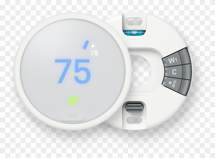 Nest Thermostat E Backplate And Display Image , Png - Nest Thermostat E No Background Png Clipart #6001220