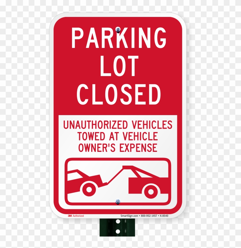 Parking Lot Closed Sign - Sign Clipart