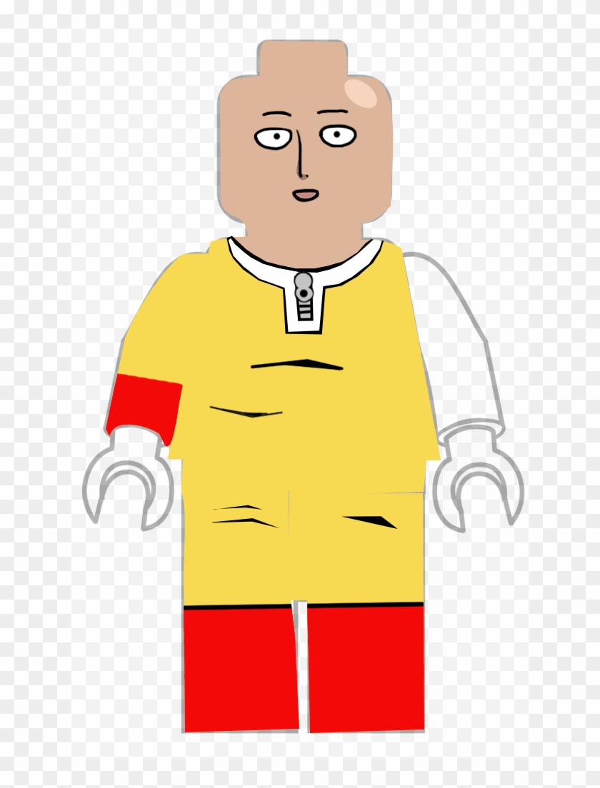 An Initial Saitama Skin, For Use In Keyshot - Lego Minifigure Colouring Pages Clipart #6001466