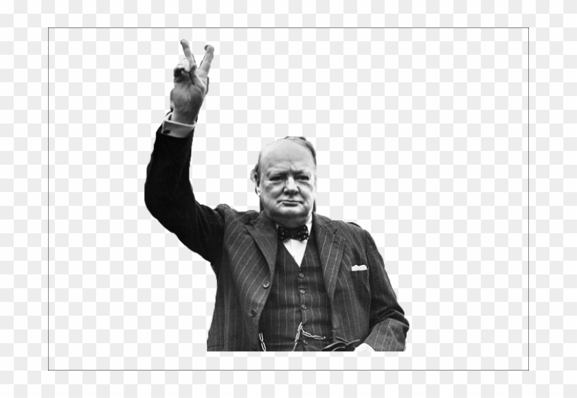 Winston Churchill Was Considered A Major Political - Monochrome Clipart