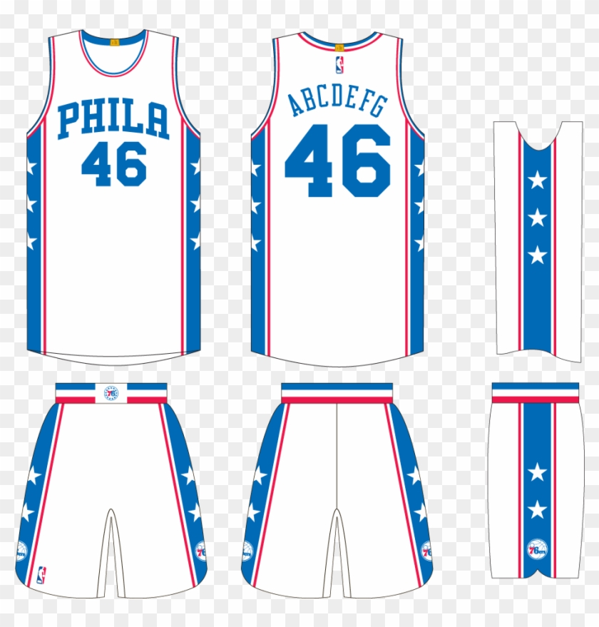Here S A Sixers Jersey Mockup Based On Confirmed Leaks 76ers Jersey 2015 Clipart 6001868 Pikpng