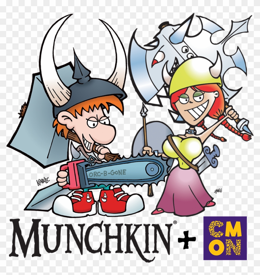 Clipart Black And White Cmon And Steve Jackson Partner - Munchkin Game Art - Png Download #6002427