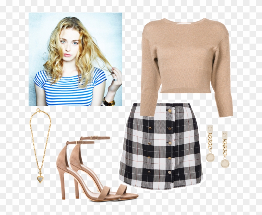 Sasha - Hero/heroine - Checked Skirt Clipart #6002708