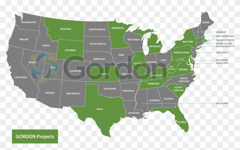 Gordon Project Locations - Animated Map Of Us Clipart #6003230