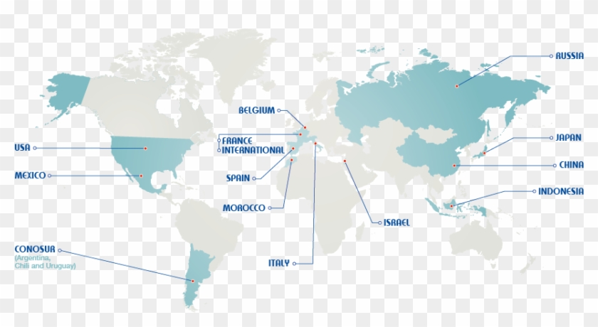 To Support Nutrition Research, Education And Training - Transparent Background Flat World Map Png Clipart