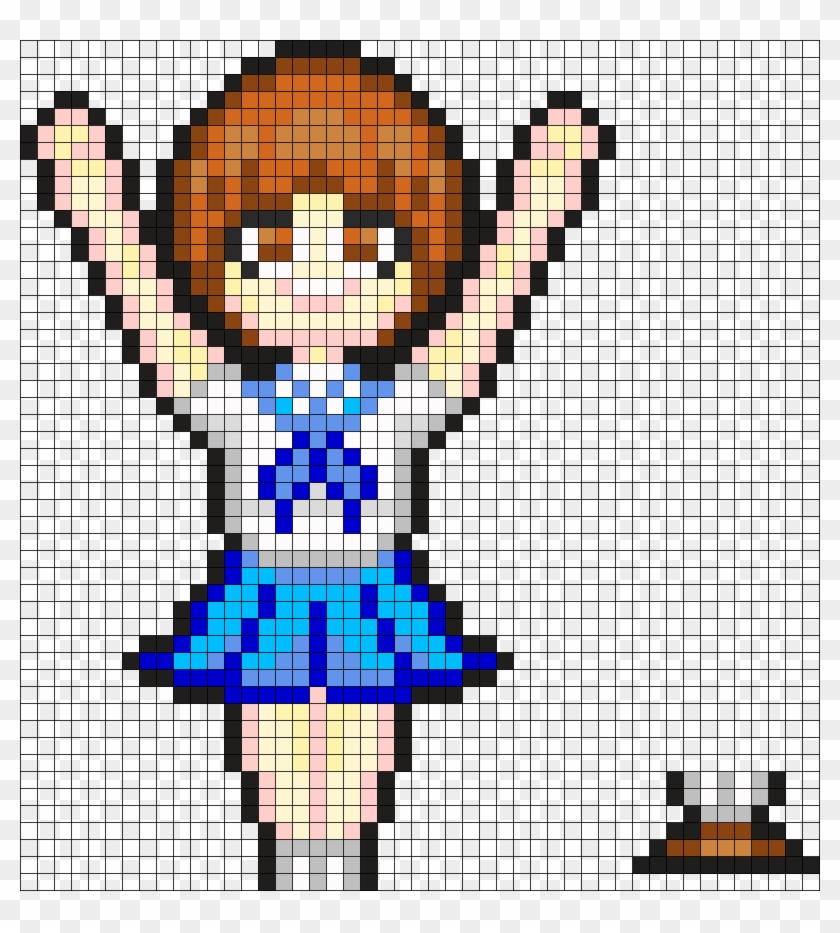 Mako Kill La Kill Perler Bead Pattern / Bead Sprite - Mouse Cursor Pixel Art Clipart
