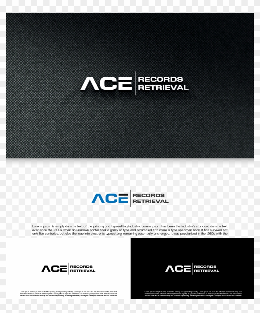 Logo Design By Owsky 2 For Ace Records Retrieval, Llc - Business Card Clipart #6004782